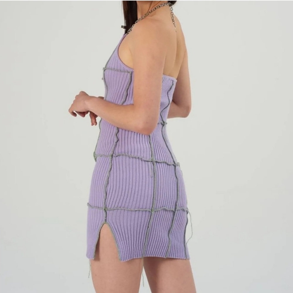 The Ragged Priest Basker Halter Dress - Purple Size Medium - Picture 2 of 5